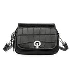 Petit sac bandoulière noir femme, compartiments zippés