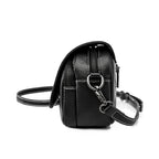 Petit sac bandoulière noir femme, compartiments zippés