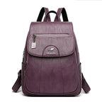 Petit sac à dos femme en similicuir à rabat, neuf coloris