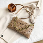 Petit sac pochette allongée femme en similicuir, 25 x 13 cm