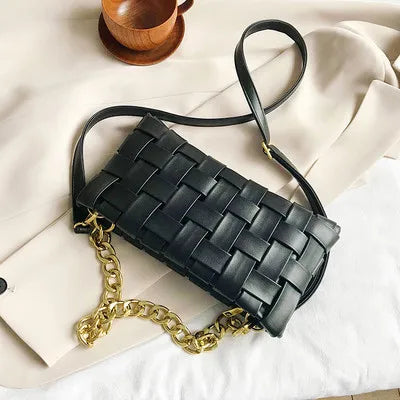 Petit sac pochette allongée femme en similicuir, 25 x 13 cm