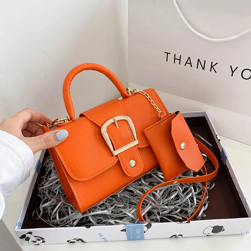 Petit sac à main femme en similicuir, 17 x 11 cm, six coloris, orange