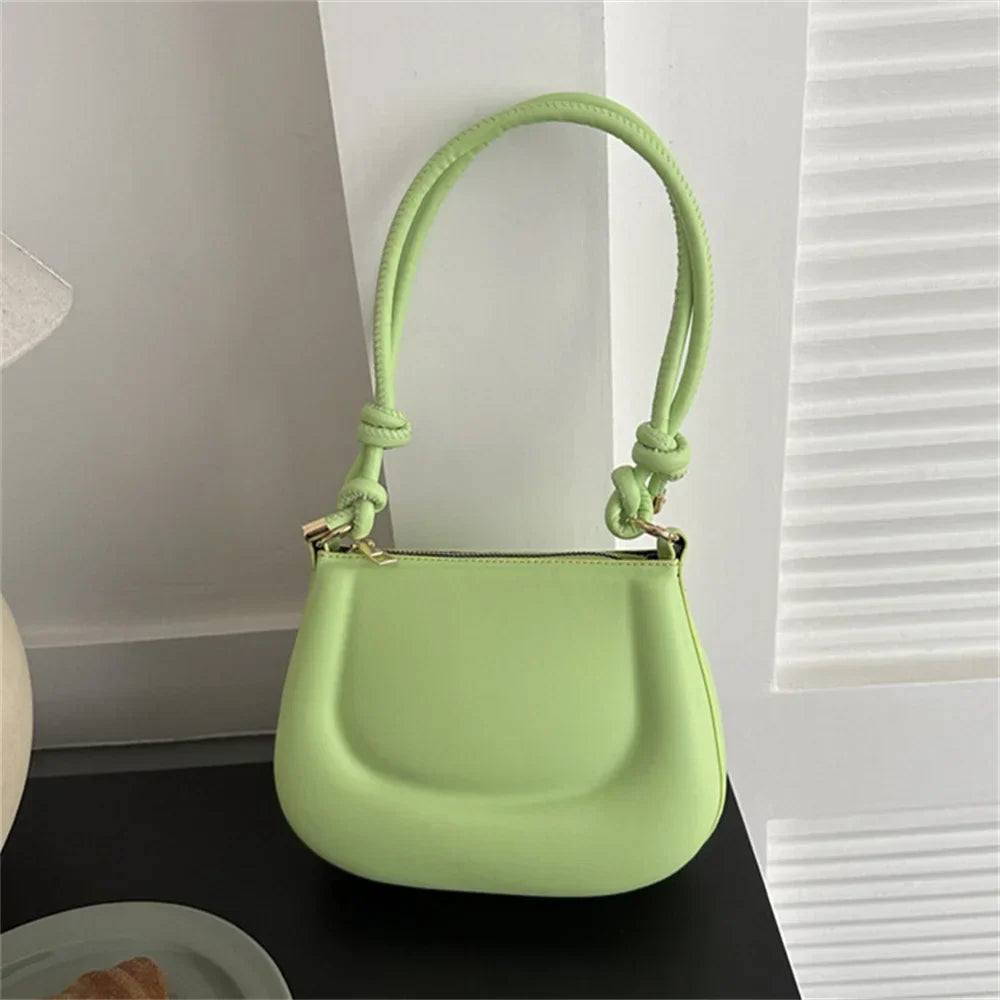 Petit sac à main d'été femme, anse coulissante à nœud, six coloris