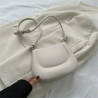 Petit sac à main d'été femme, anse coulissante à nœud, six coloris, blanc