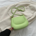 Petit sac à main d'été femme, anse coulissante à nœud, six coloris, vert