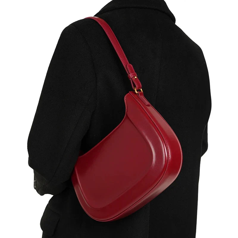 Petit sac à main carré femme, anse courte et sangle longue