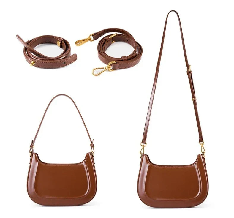 Petit sac à main carré femme, anse courte et sangle longue