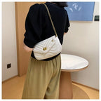 Petit sac à main femme matelassé, chaîne dorée et bandoulière