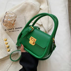 Petit sac à main femme vert, format compact, vert