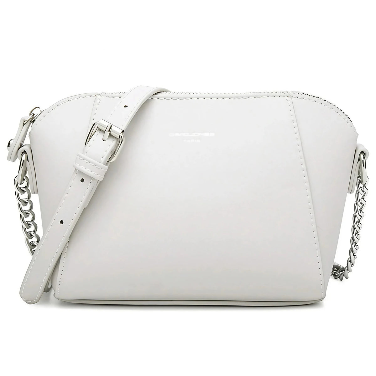 Petit sac femme à bandoulière à maillons ajustable, neuf coloris, ivoire