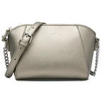 Petit sac femme à bandoulière à maillons ajustable, neuf coloris, argenté