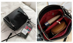 Petit sac à main noir femme en similicuir, fermeture éclair