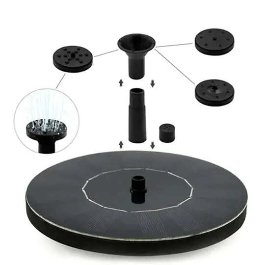 Mini fontaine solaire flottante pour bassin, six embouts