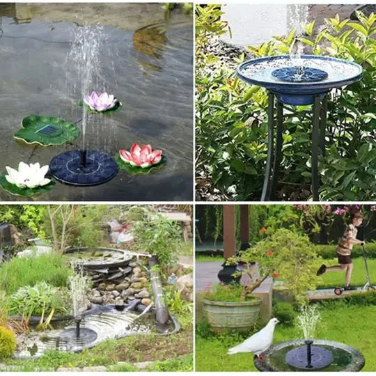 Mini fontaine solaire flottante pour bassin, six embouts