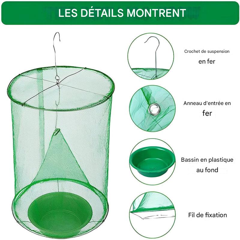 Piège à mouches d'extérieur réutilisable, appât sans odeur