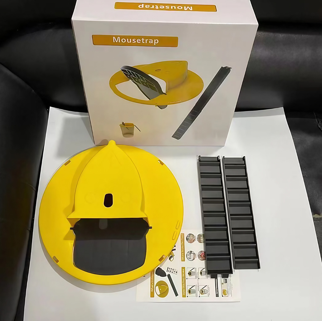 Piège à souris réutilisable à réarmement automatique, jaune