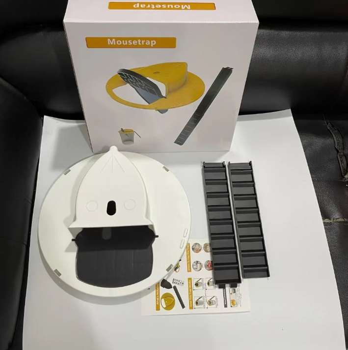 Piège à souris réutilisable à réarmement automatique, blanc