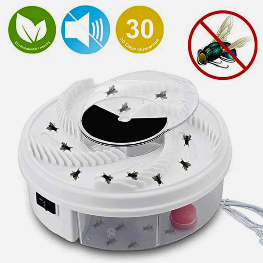 Piège à mouches électrique USB, plateau rotatif, sans insecticide