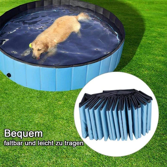 Piscine pliable pour chien avec vidange, cinq tailles