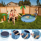 Piscine pliable pour chien avec vidange, cinq tailles, bleu