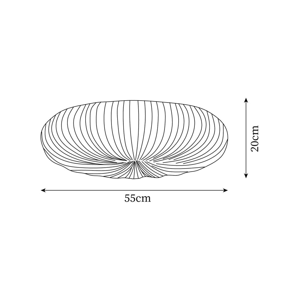 Plafonnier LED rond en métal et acrylique, 43 ou 53 cm