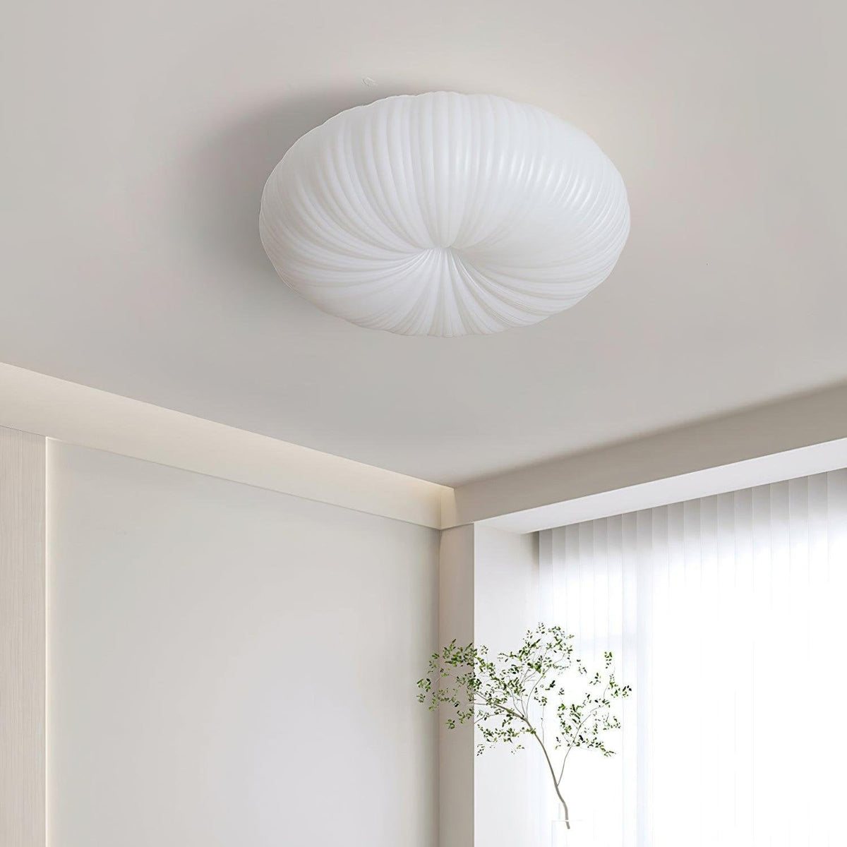 Plafonnier LED rond en métal et acrylique, 43 ou 53 cm