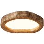 Plafonnier LED en bois et métal, trois teintes de blanc, 24 W