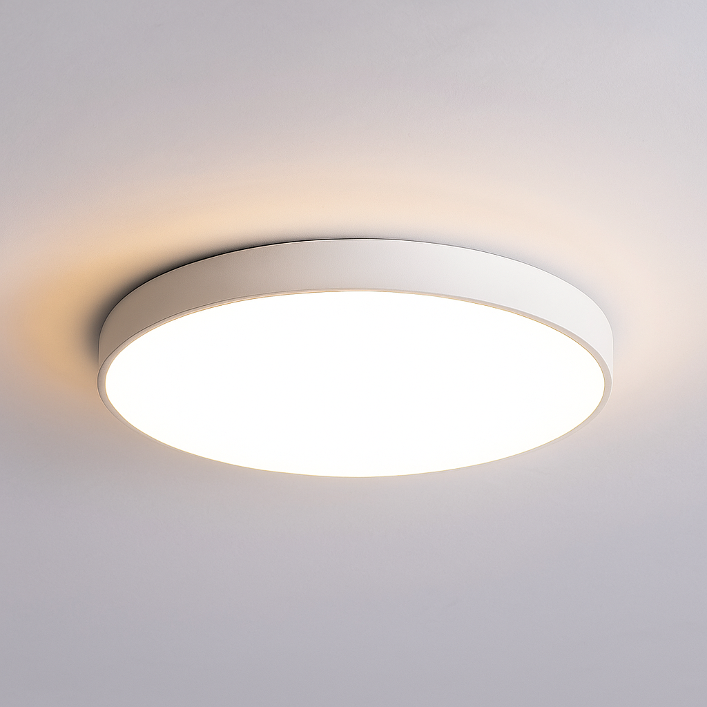 Plafonnier LED scandinave en acrylique, de 23 à 49 cm, blanc
