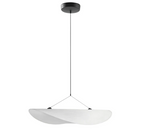 Plafonnier en soie et métal, forme organique, 50 à 80 cm