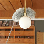 Plumeau télescopique en microfibre, tête pliable, 280 cm