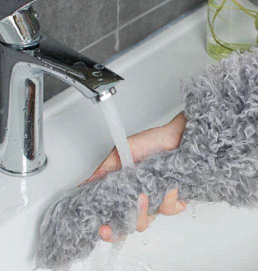 Plumeau télescopique en microfibre, tête pliable, 280 cm