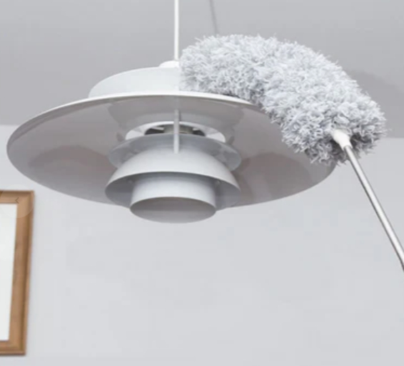 Plumeau télescopique en microfibre, tête pliable, 280 cm