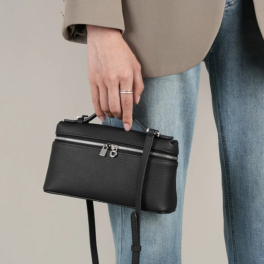 Pochette bandoulière femme en similicuir grainé, dix coloris