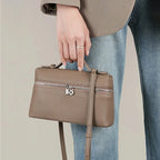 Pochette bandoulière femme en similicuir grainé, dix coloris, beige