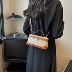 Petite pochette bandoulière femme, toile et similicuir