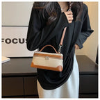 Petite pochette bandoulière femme, toile et similicuir