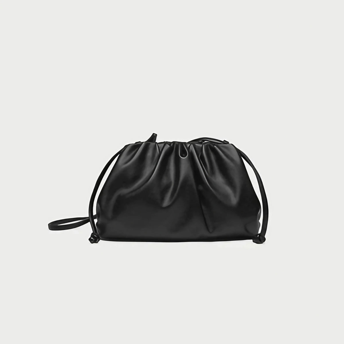 Pochette femme froncée en similicuir, trois formats, sept coloris