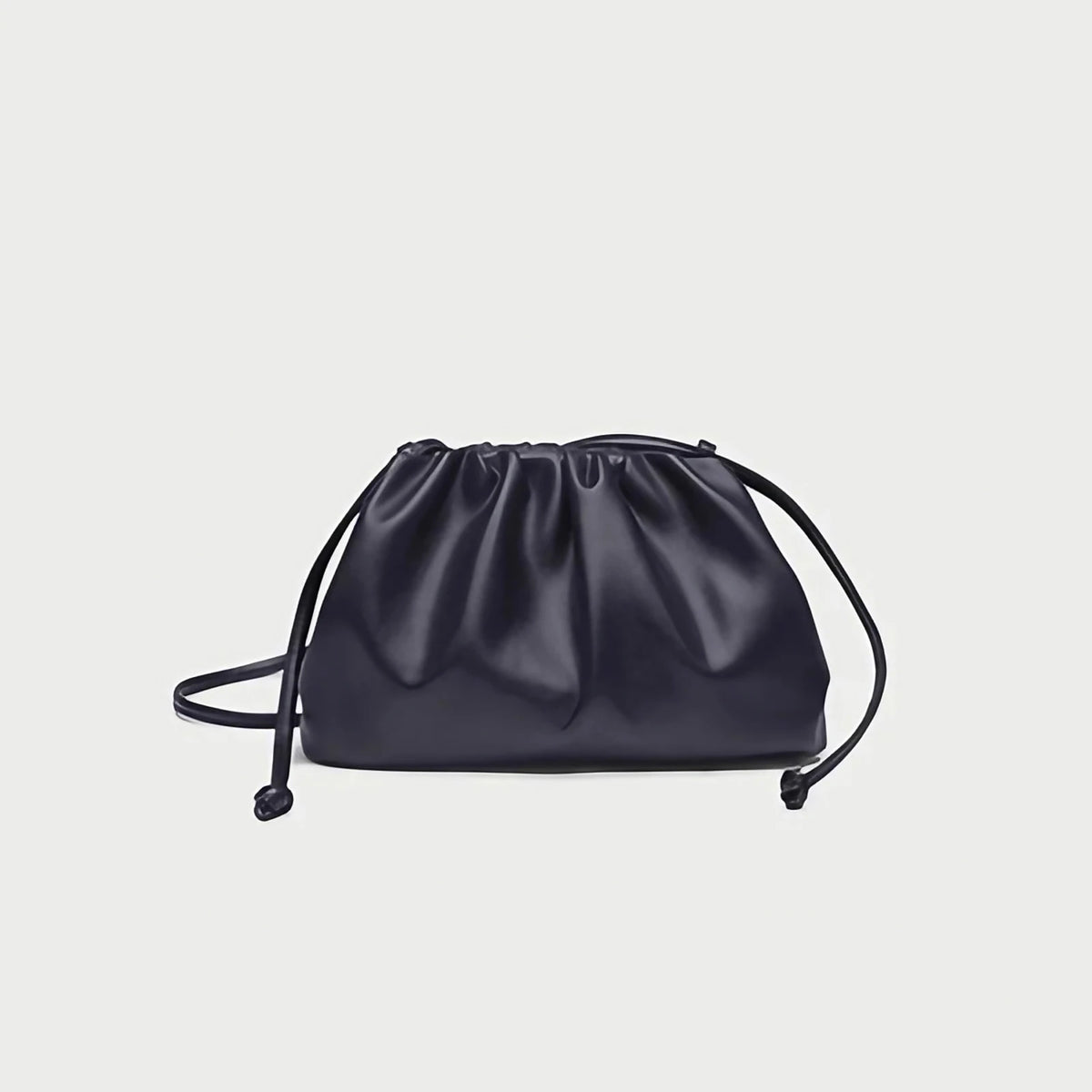 Pochette femme froncée en similicuir, trois formats, sept coloris