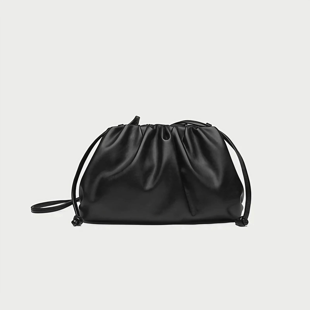 Pochette femme froncée en similicuir, trois formats, sept coloris