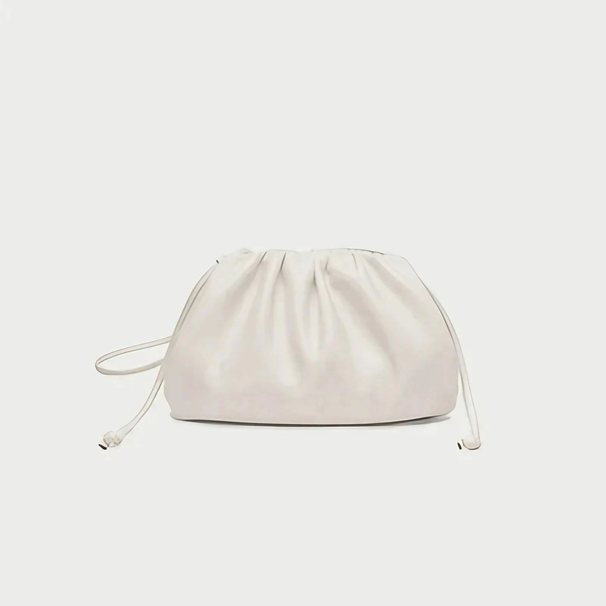Pochette femme froncée en similicuir, trois formats, sept coloris