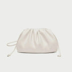 Pochette femme froncée en similicuir, trois formats, sept coloris
