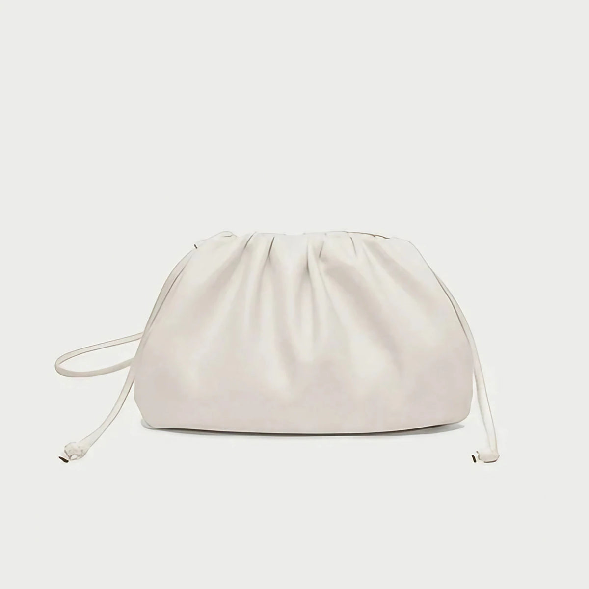 Pochette femme froncée en similicuir, trois formats, sept coloris