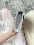Pochette de mariage scintillante, forme enveloppe, huit coloris