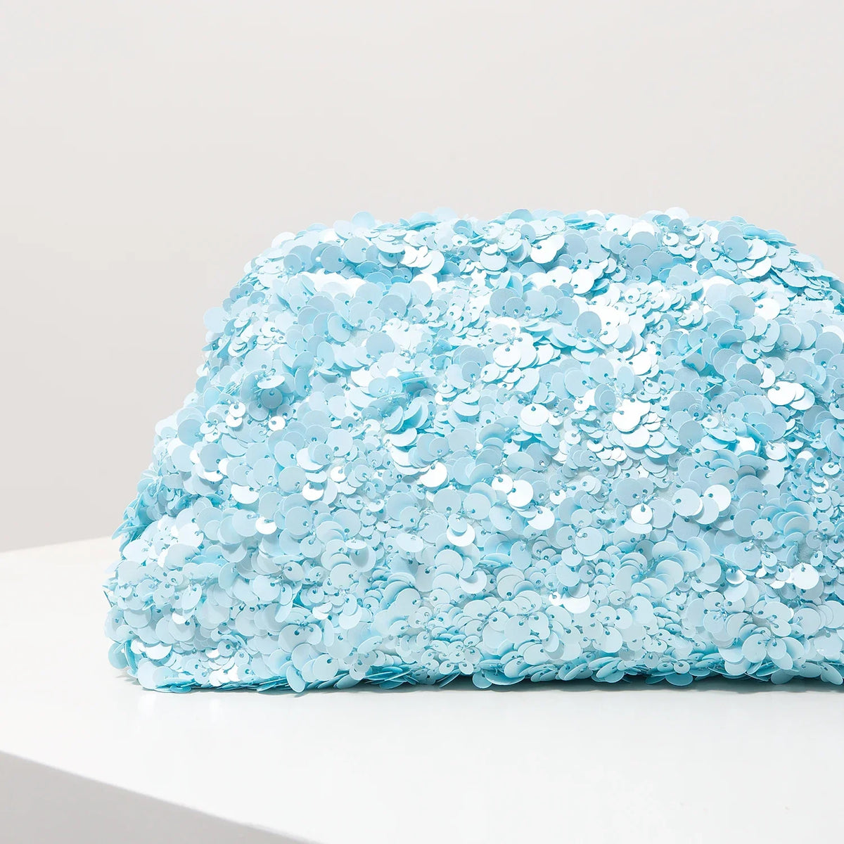 Pochette de soirée femme à sequins, fermoir métallique