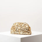 Pochette de soirée femme à sequins, fermoir métallique