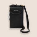 Pochette femme à bandoulière amovible, huit coloris, noir
