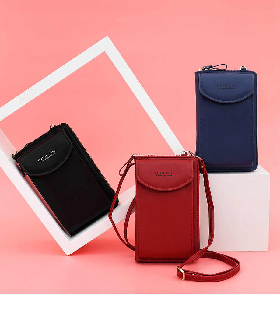 Pochette femme à bandoulière amovible, huit coloris