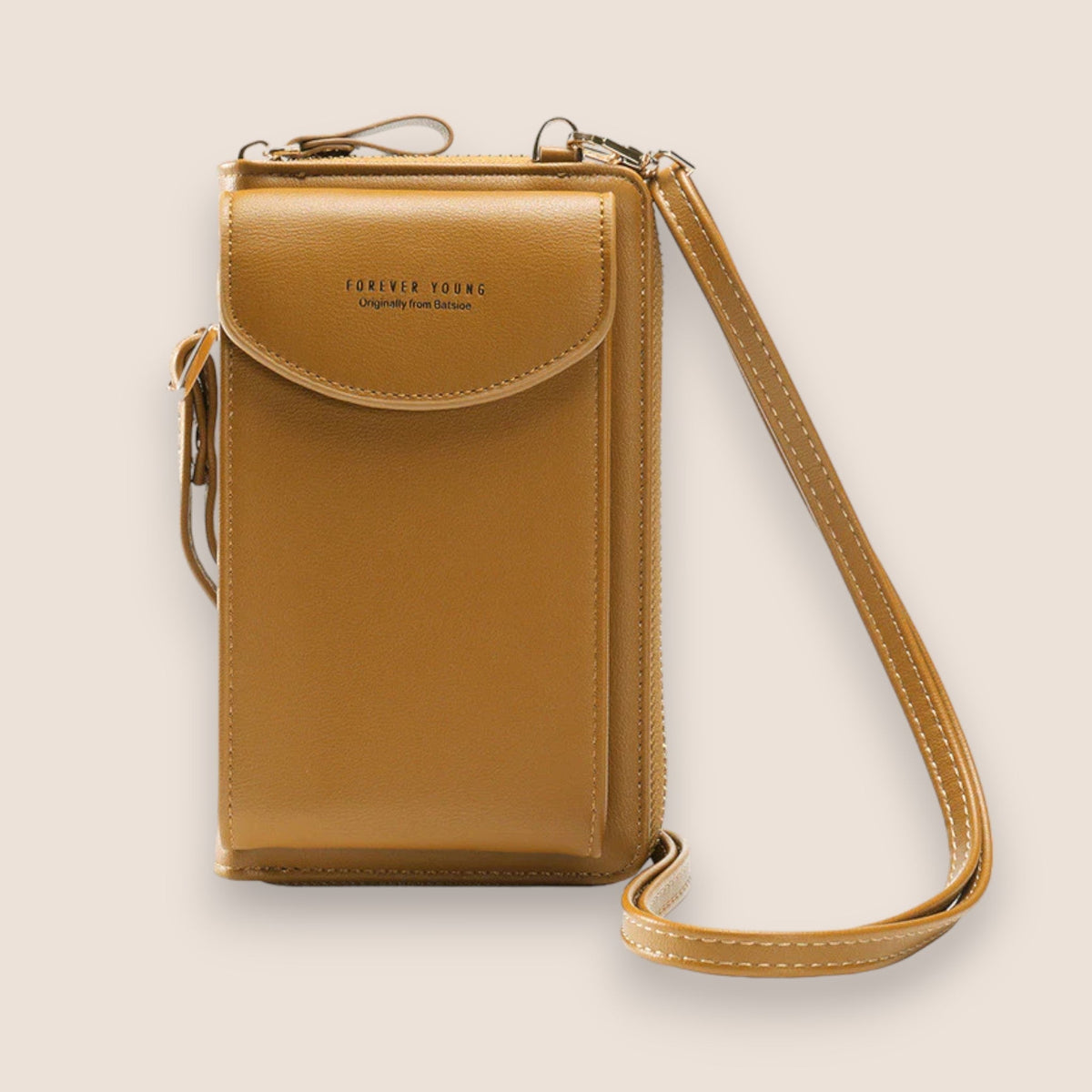 Pochette femme à bandoulière amovible, huit coloris, marron