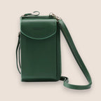 Pochette femme à bandoulière amovible, huit coloris, vert