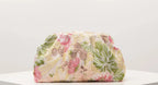 Pochette de soirée à sequins et fleurs brodées, velours, motifs verts